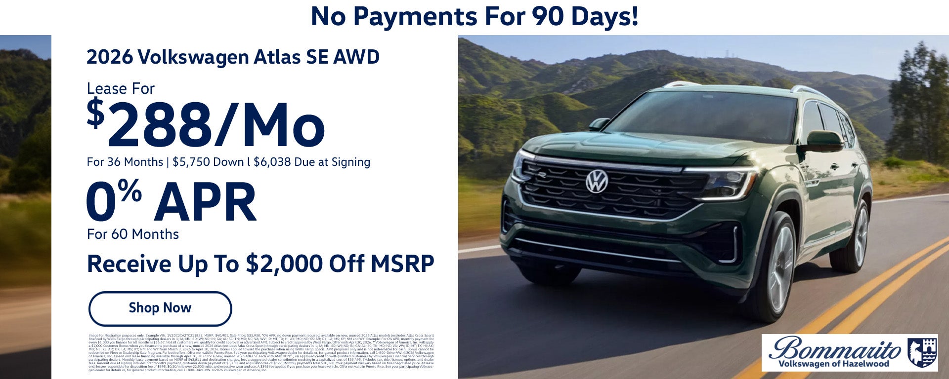 2026 VW Atlas - April 