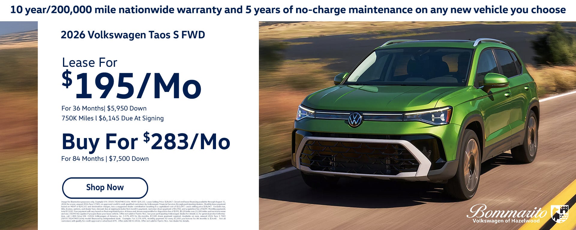 Lease Or Buy A 2026 Volkswagen Taos
