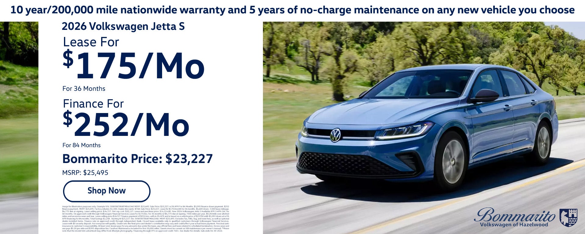 2026 Volkswagen Jetta Offer