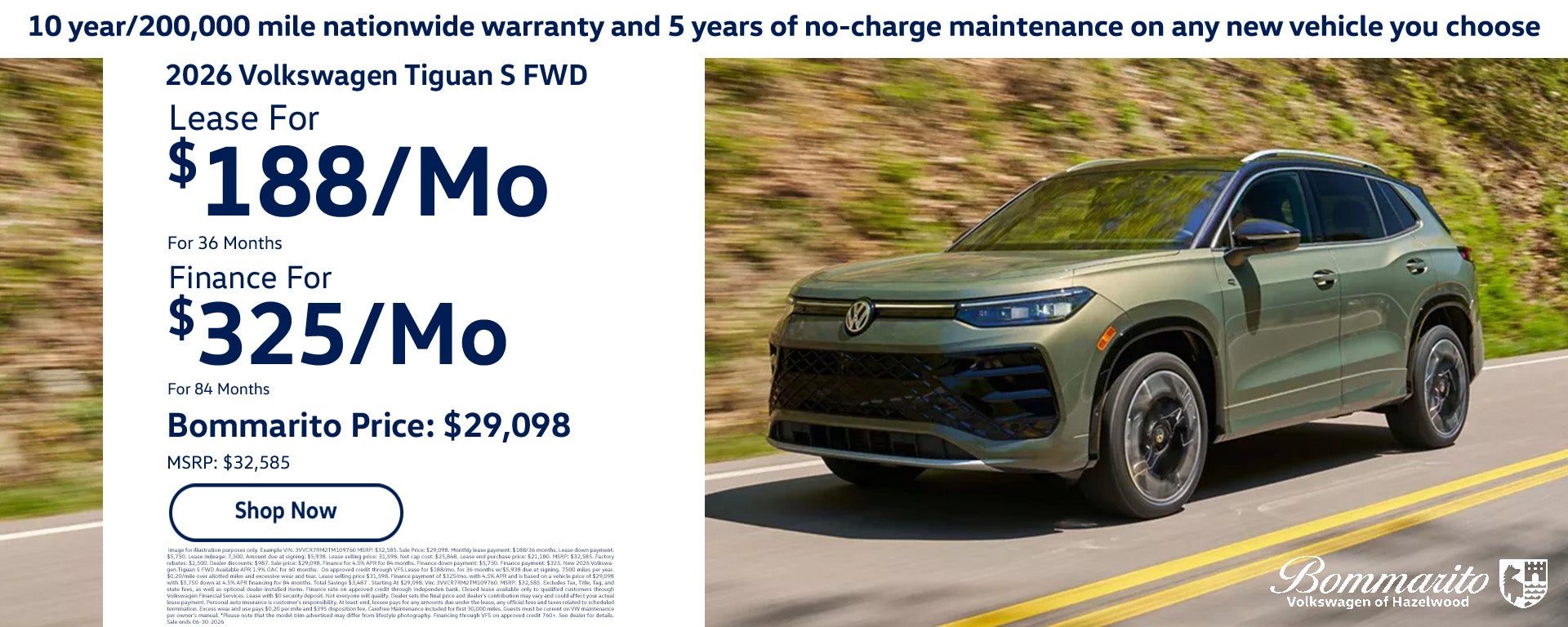 2026 Volkswagen Tiguan Offer