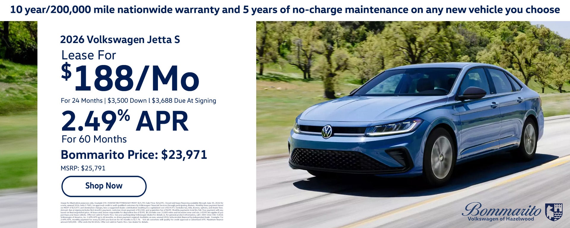 2026 Volkswagen Jetta Offer